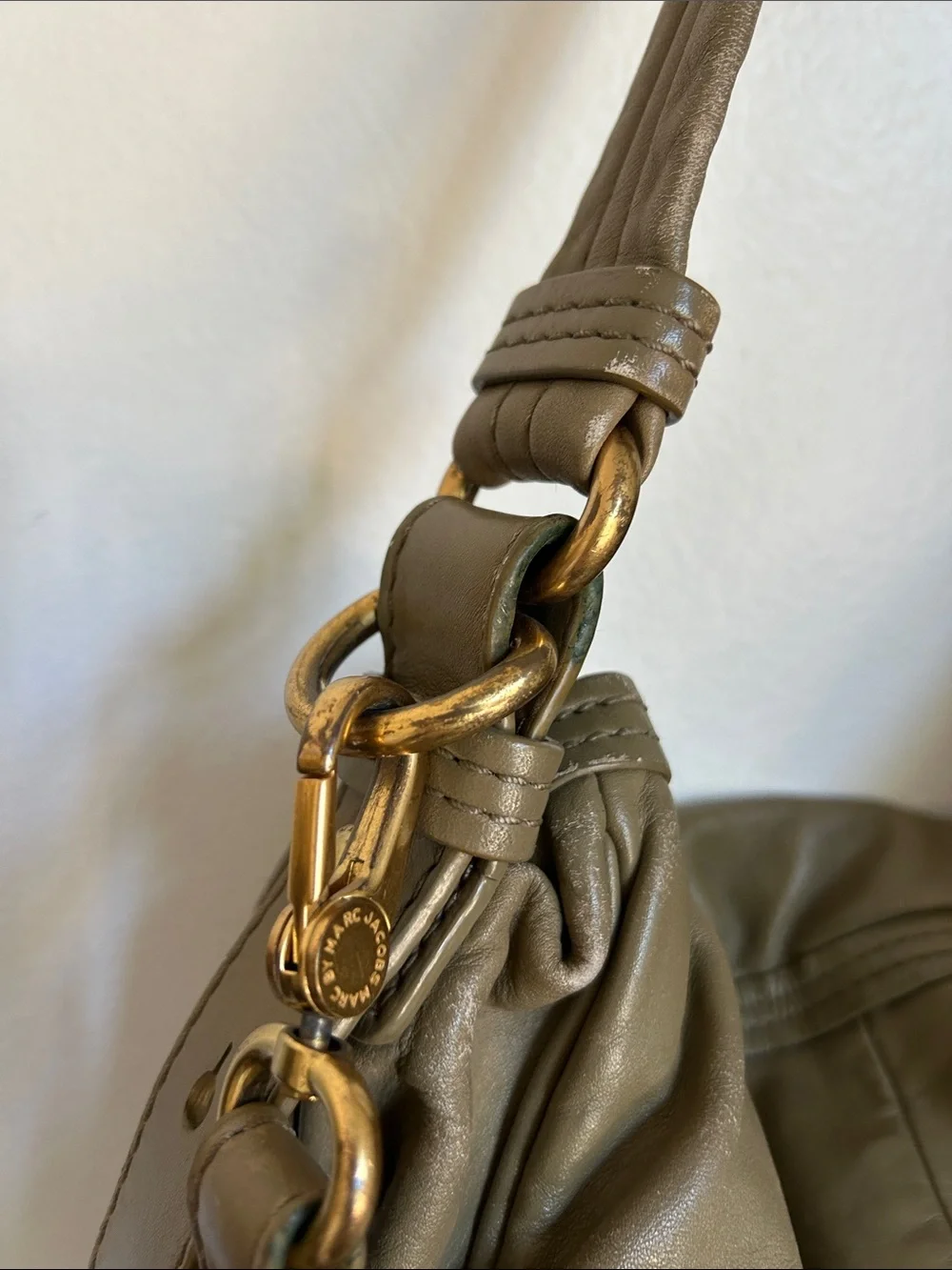 Marc by Marc Jacobs Leather Turnlock Crossbody Bag, Army Olive Green